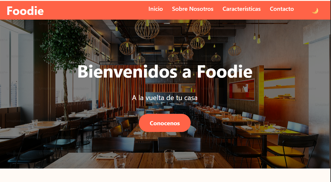 Landing Page Restaurant