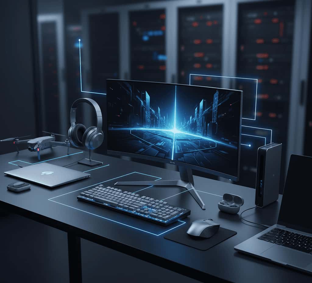 auriculares y ordenadores